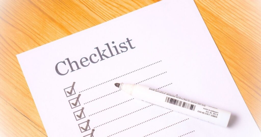 チェックリストシート